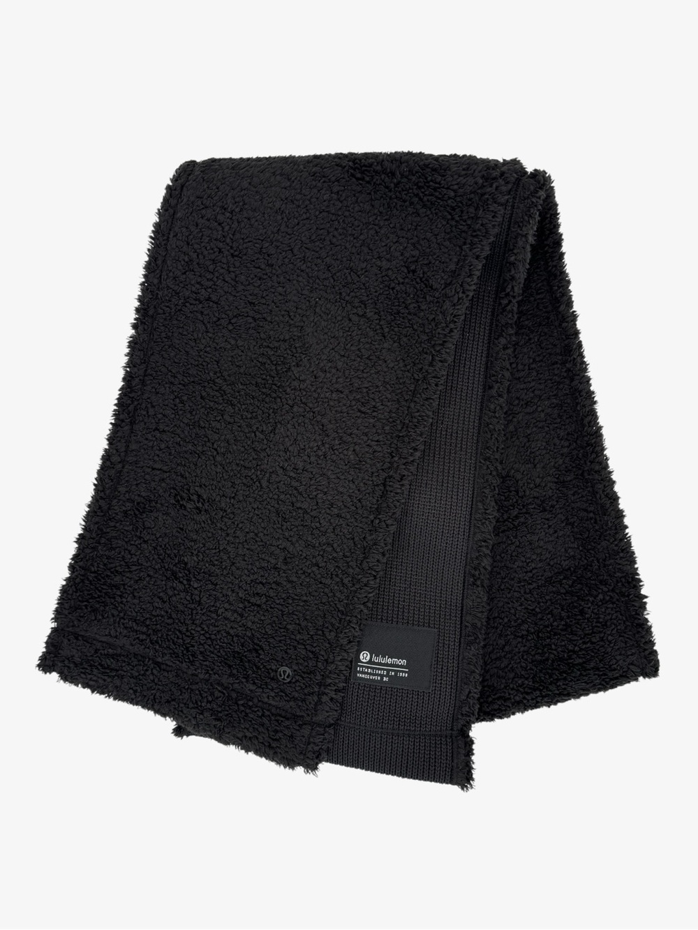 LULULEMON Customizable Snap Skinny Fleece Scarf OS Black Gorpcore Outdoor Casual